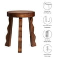 thumbnail image 2 of Modway Sorrel Carved Wood Stool in Walnut, 2 of 8