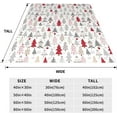 thumbnail image 3 of Throw Blanket Christmas Pine Tree White Winter Couch Blankets Plush Flannel Cover Lightweight Soft for Living Room Bed Sofa Travel Office Camping 40 x 50 Inch, 3 of 6