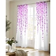thumbnail image 5 of Purple Polka Dots Sheer Curtains 84 Inch Length 2 Panels Set for Living Room/Bedroom, Vintage Abstract Art Watercolor Kitchen Curtains Grommet Semi-Sheer Curtains Drapes Window Treatments 42"x84"x2, 5 of 7
