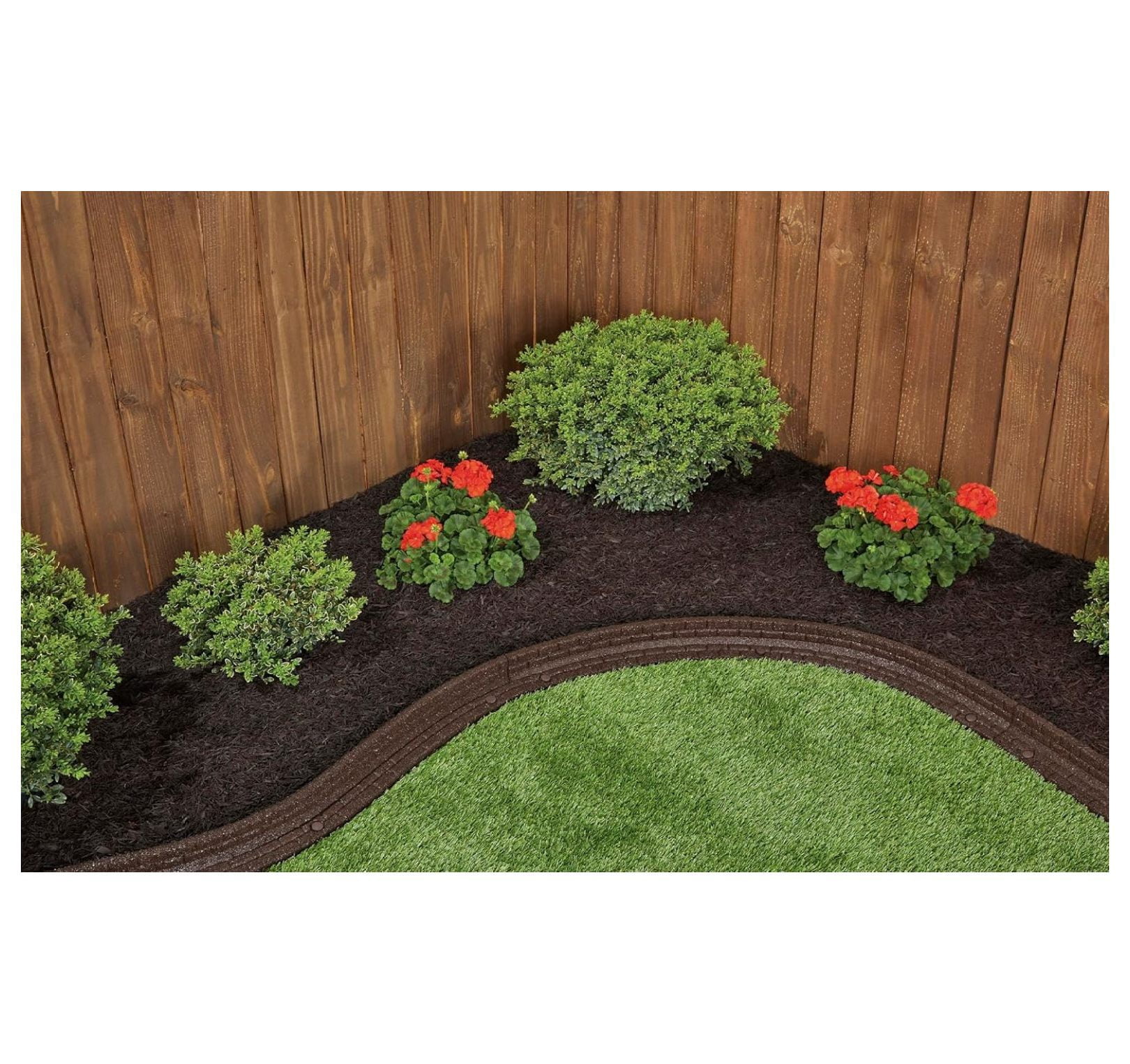 Premium Shredded Rubber Mulch for Gardens, Lawns, and Landscaping | Long Lasting Color | Looks Like Natural Wood Mulch (0.8 Cu. Ft. - 16 LBS, Brown)