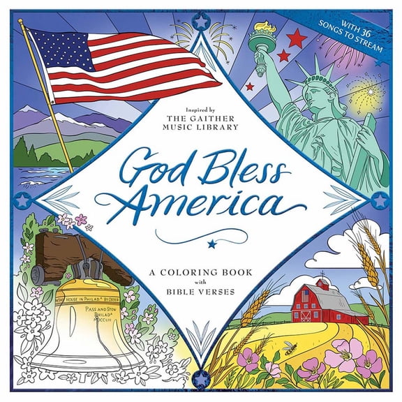 God Bless America: a Coloring Book with Bible Verses (Paperback)