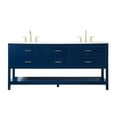 thumbnail image 3 of Elegant Decor Sinclaire 72" Aluminum Alloy & MDF Double Bathroom Vanity in Blue, 3 of 8