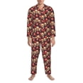 thumbnail image 3 of Sikiie record Skull rock Mens Pajama Set, Soft Warm Long Sleeve Sleepwear, Cozy Button-Down Pjs for Men-Medium, 3 of 7
