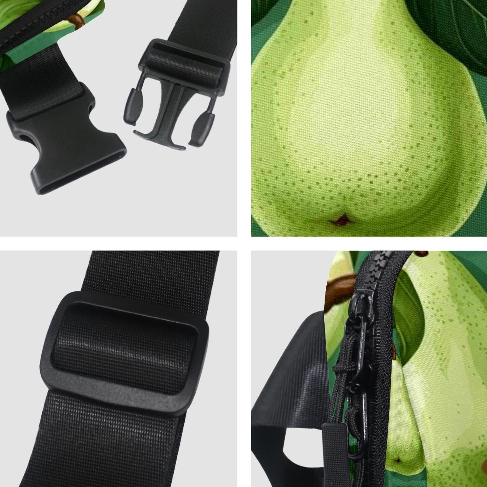 Pears Lightweight Adjustable Cross Body Bag with Extension Strap, Unisex Waist Packs Money Belt Fanny Packs