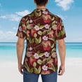 thumbnail image 4 of Fotbe Leaf And Fruit Camisa Hawaiana para Hombre Unisex – Camisa Casual de Verano con Botones de Manga Corta de Algodón y Lino,3X-Large, 4 of 7