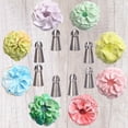 thumbnail image 4 of Stainless Steel Russian Nozzles Cake Flower Piping Nozzles Garnishing Nozzle Spouts Decorations Piping Nozzles Cake Syringe Cake Decorating Tools Set, 4 of 6