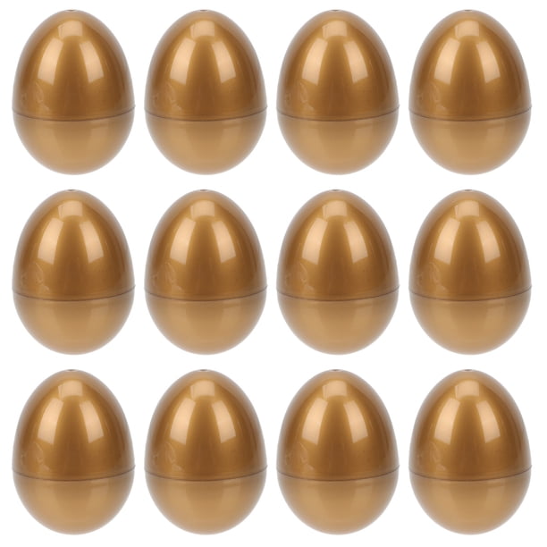 KAKOWELY 12 huevos de Pascua vacíos de plástico, juguetes, dulces, envoltura de regalos, cáscaras de huevo, decoraciones de Pascua.