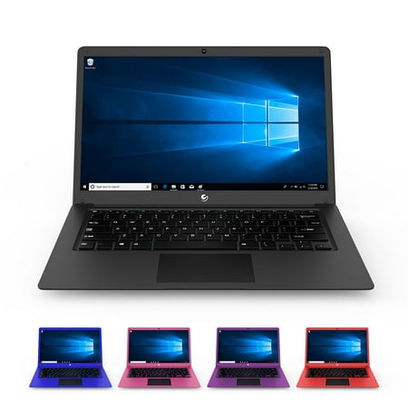 Ematic 14.1" Laptop PC with Intel Atom Quad-Core Processor, 4GB Memory, 32GB Flash Storage and Windows 10 EWT147