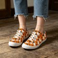 thumbnail image 4 of Willtoo Women's Halloween Ghost Pumpkin Print Canvas Sneakers, Lace Up Low Top Casual Shoes, Lightweight Non-Slip Flat Sole Holiday Walking Shoes, 4 of 5