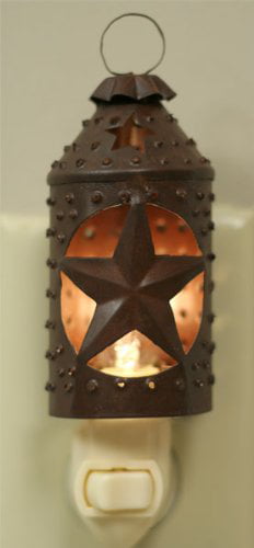 Primitive Tin Punched Star PAUL REVERE or BARN STAR Nightlights 