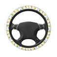 thumbnail image 3 of Fotbe Orange Green Avocado Steering Wheel Cover Universal 15 in Car Accessories for Men Women,Steering Wheel Protector Comfortable Protective Case for SUV Sedan Decor, 3 of 8