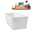 thumbnail image 5 of 67" Streamline G-22-139-GLD Soaking Glossy White Freestanding Tub and Tray With Internal Drain in Polished Gold, 5 of 9