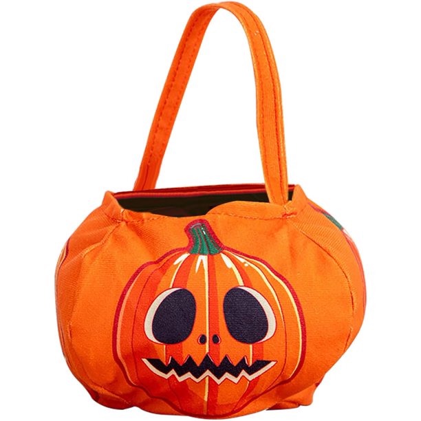 Bolsa de dulces de calabaza de Halloween Decoraciones de Halloween Bolsa de dulces de Halloween Accesorios de decoración navideña Bolsa de calabaza de mano para niños Decoración de escena de jardín