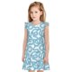 thumbnail image 1 of Balery Blue Snake Camisón de princesa para niñas, pijama de algodón con mangas abullonadas, suave y bonito.-X-Large, 1 of 6