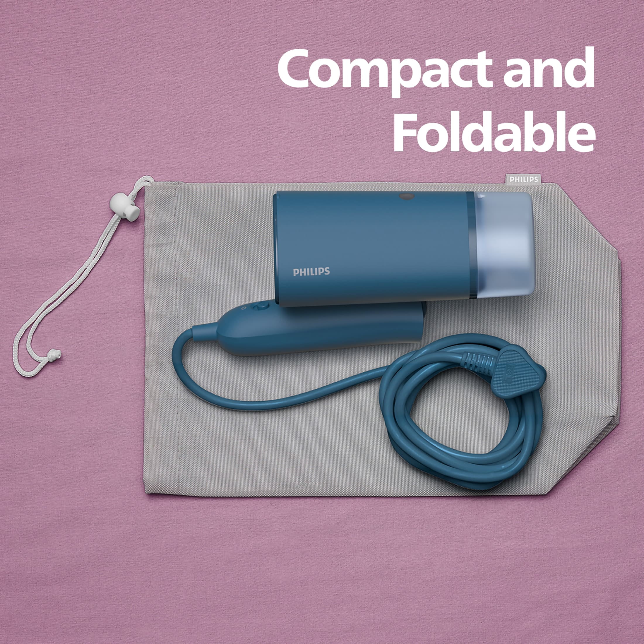 Philips Handheld Garment Steamer, Blue