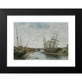 thumbnail image 2 of Eugène Boudin 14x11 Black Modern Framed Museum Art Print Titled - Touques. Low Tide (circa 1888-1895), 2 of 5