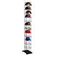 thumbnail image 1 of LPS Lowpricesupply 12-Tier Black Metal Cap Rack Tower Display, 78H x 10W x 15.5D Inches, Sport, 1 of 2
