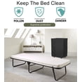 thumbnail image 7 of Luniquz Rollaway Bed Storage Cover, 33 in Folding Bed Cover, With Metal Zipper and Adjustable Drawstring, Dustproof and Waterproof, Thickened Storage Cover for Fold Up Bed, Folding Cot Bed., 7 of 7