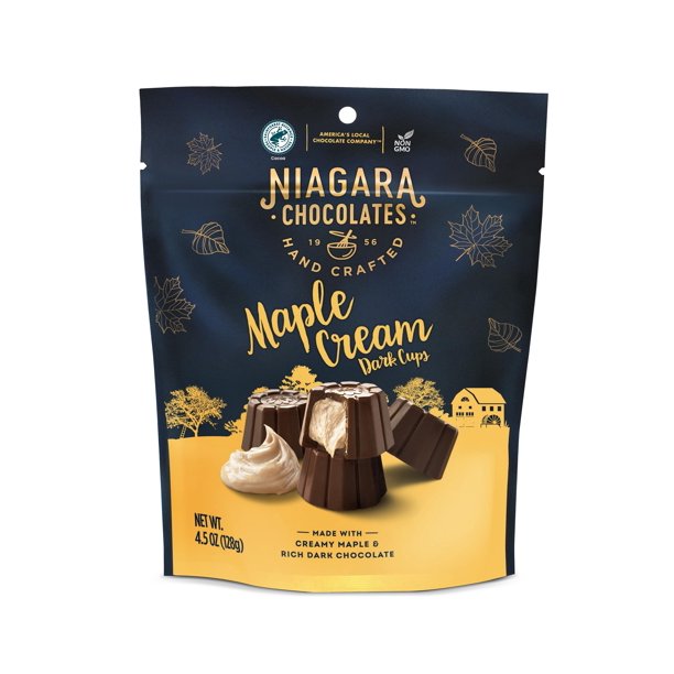 Niagara Chocolates Dark Chocolate Maple Cream Cups (4.5oz) NonGMO