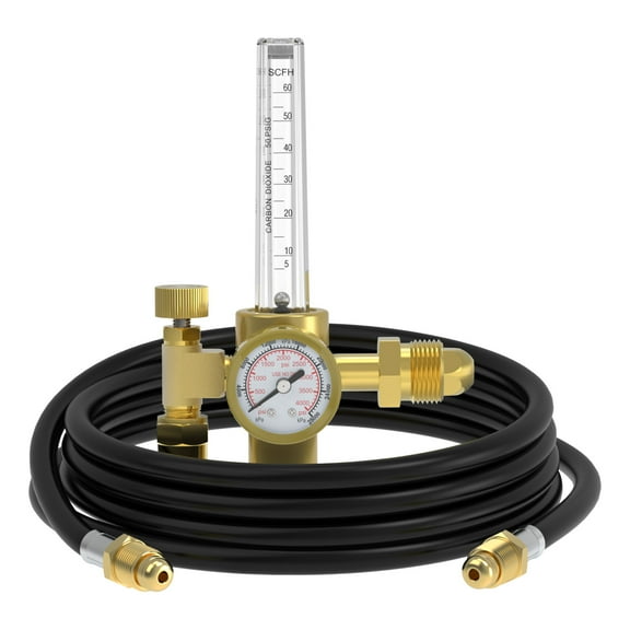 YESWELDER Argon/CO2 Flow Meter Regulator with 8FT Hose for MIG/TIG Welding