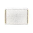 thumbnail image 6 of Home Decorative Lusan Silver Linen Patterned Vinyl Tray Set, 6 of 6