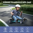 thumbnail image 3 of LENOGE Hoverboard with Seat Attachment Combo, LED Wheel, Weight Limit 220 lb, All-Terrain Tires, 10 MPH, Range 10 Miles, UL Certified, 3 of 8