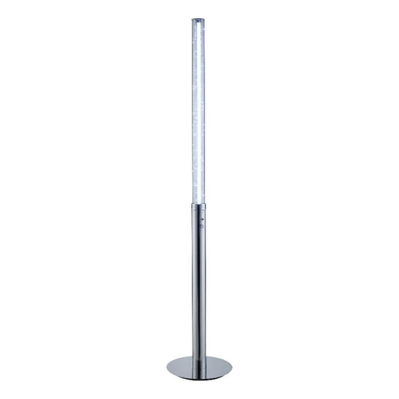 Benjara 62" Floor Lamp- Modern Cylindrical Design- Tall Round Chrome Base
