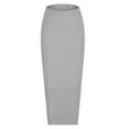 thumbnail image 5 of ZQUUVOU Women's Versatile Fashion Leisure Home Resort Beach Mid Length Skirt Gray, 5 of 6