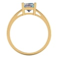 thumbnail image 4 of 2 ctw Solitaire Anniversary Ring for Women | Emerald Cut Blue Moissanite | Hyperallergenic Solid 18K Yellow Gold, 4 of 5