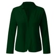 thumbnail image 4 of Blazers For Women Autumn And Winter Small Suit Long Sleeve Solid Color Cardigan Jacket Blended Fabric Female Polyester Jacket Suit Jackets Blazers & Sport Coats 1X Green M, 4 of 7