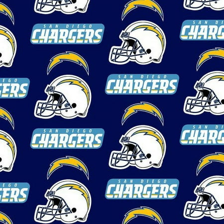NFL San Diego Chargers Polyester Fleece 30" Fabric, per Yard
