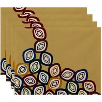 Simply Daisy 18" x 14" Falling Leaves Geometric Print Placemat