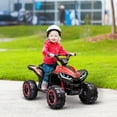 thumbnail image 2 of Aosom 12V Kids ATV with Music, Headlights, High & Low Speed, Red, 2 of 10