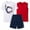 White Red Baseball, variant on RBX Boys Athletic Outfit Shorts Set Short Sleeve Shirts Dry Fit Sleeveless Jersey & Shorts 3 Piece