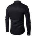 thumbnail image 2 of Chemises pour Hommes à Manches Longues Hommes Décontracté Imprimé Col Montant Chemise de Base à Manches Longues Blouse Chemises pour Hommes à Manches Longues, 2 of 3