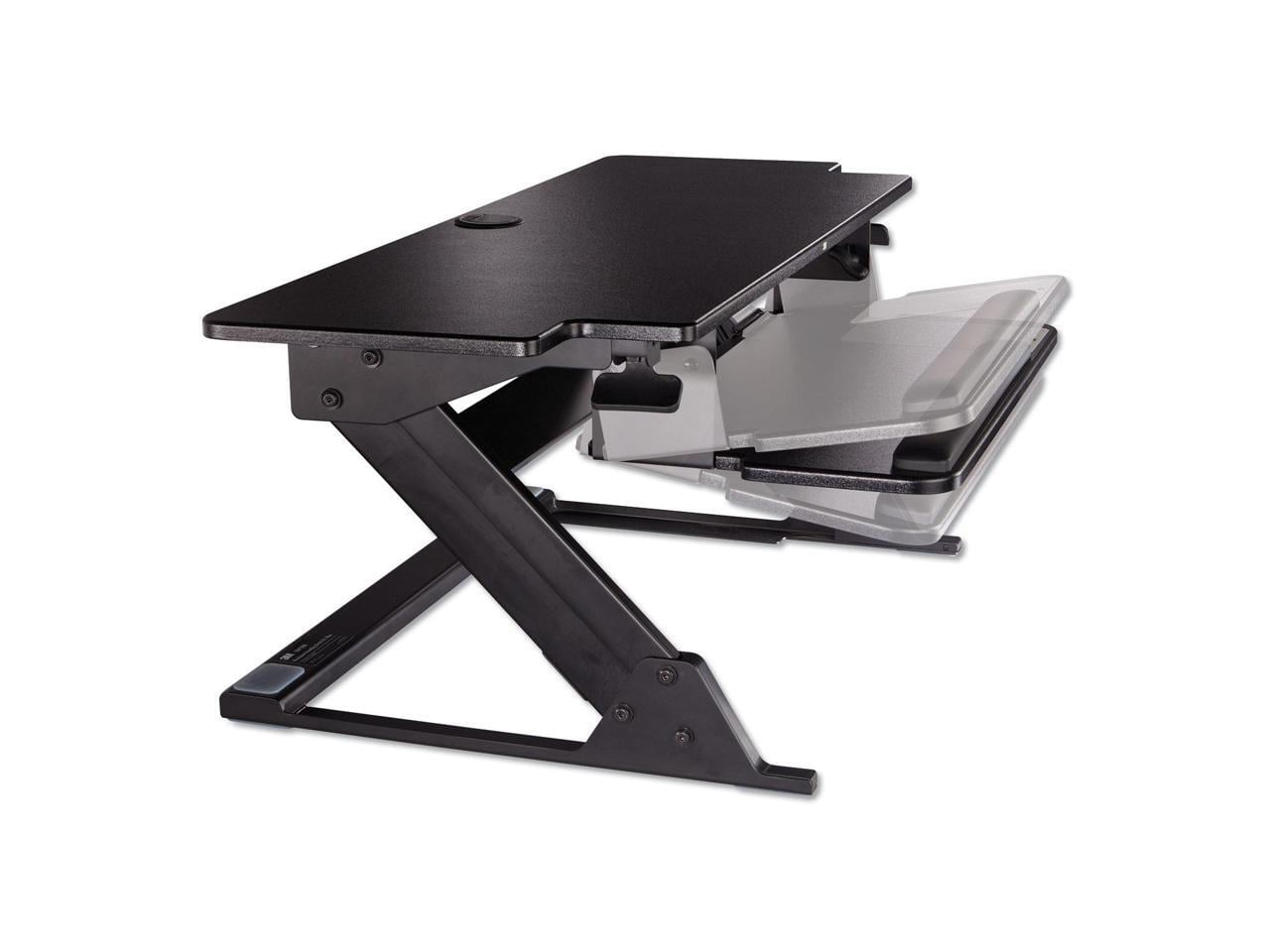 3M SD70B Precision Standing Desk XL Easy Lift, Primary Work Surface Large Enough to Fit Two 27" Monitors and Lift Up to 45 lbs - Black - MMM SD70B