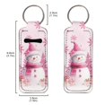 thumbnail image 6 of Yuyamidu Pink Snowman Chapstick Holder Key Chain Sleeve Christmas Lip Balm Holder Keychain Gifts for Women Girls Cute Lip Gloss Tube Holder Key Chain, 6 of 6