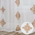 thumbnail image 4 of Superior Sia Damask Sheer Curtain Panel Set with Grommet Header , 52" x 84", Gold, 4 of 13
