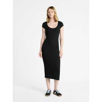 knee length dresses for ladies OBIE GOWN  Black Mesh  Norma Kamali