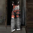 thumbnail image 6 of 2026 New Halloween Overalls for Women LinenSleeveless Plus Size Floral Print Jumpsuits Spaghetti Strap Rompers Spring Summer, 6 of 6