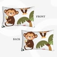 thumbnail image 2 of Goofa Monkeys Swinging from Palms Pattern Pillow Case – Plush & Soft Cushion Cover, Hypoallergenic Throw Pillow Case for Comfortable Sleep with Envelope Closure-16"x24", 2 of 6