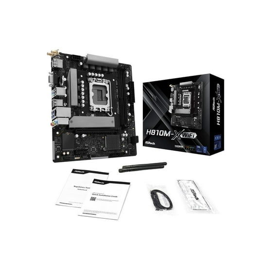 ASRock H810M-X WIFI LGA 1851 Intel H810 Micro ATX Motherboard