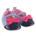 thumbnail image 3 of Little Treasure Baby Girl Cotton Dress, Cardigan and Shoe 3pc Set, Happy Rainbow, 0-3 Months, 3 of 5