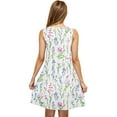 thumbnail image 4 of Levmjia Womens Sleeveless Floral Dress Casual Summer Cotton Spaghetti Strap Round Neck Loose Fit Beach Vacation Sun Dress Multi Color Option, 4 of 5