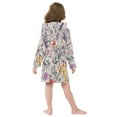 thumbnail image 7 of FORMRS Niños Bathrobe Unisex Hooded Robe Soft Plush Pajamas Sleepwear, Size 2-3T, Purple Floral Pattern, 7 of 7