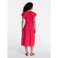 thumbnail image 3 of Time and Tru Women's and Women's Plus Double Cloth Midi Dress, Sizes XS-4X, 3 of 5