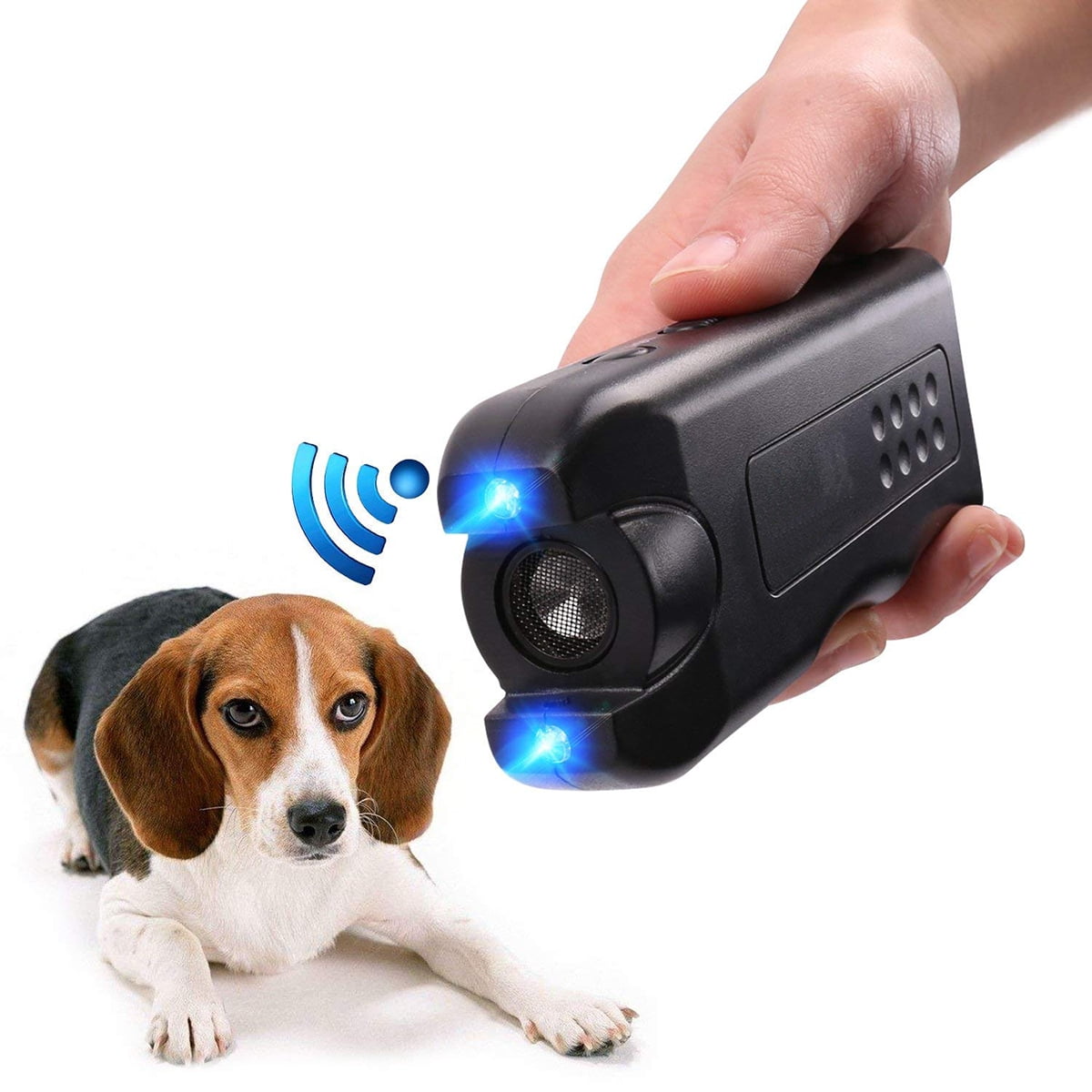 Fordawn Led Ultrasonic Dog Repeller Trainer Device Anti Barking Stop Bark Handheld Dog Training Device