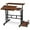 Dark Walnut, variant on Twister.CK Mobile Liftable Standing Desk, Portable Rolling Desk Computer Table, Adjustable Height Mobile Stand Up Table with Wheels for Home Office, White