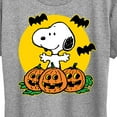 thumbnail image 3 of Peanuts - Snoopy Pumpkin Patch -Women's Short Sleeve Graphic T-Shirt, 3 of 6