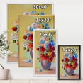 thumbnail image 4 of Designart 'Still Life A Bouquet Of Blue and Red Flowers' Traditional Framed Canvas Wall Art Print, 4 of 5